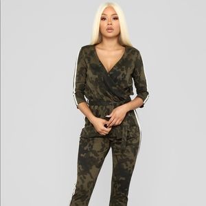 Fashion Nova Takeover Camo Jump Suit - Camo
